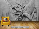 Avikalp Exclusive AVZ0180 Modern Creative Generation 3d Three Dimensional Embossed Elk Duel Tv Background Wall HD 3D Wallpaper