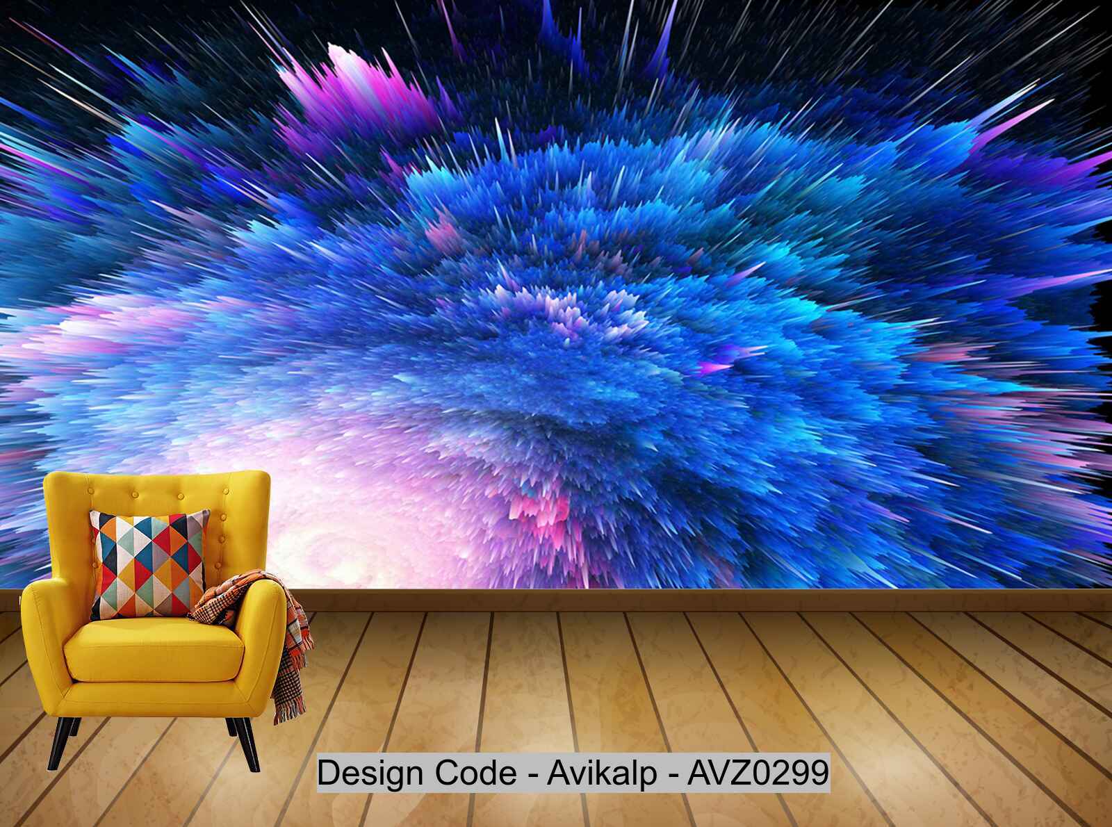 Avikalp Exclusive AVZ0299 Star Space Cosmic Impact Wall HD 3D Wallpaper