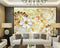 Avikalp Exclusive AWZ0145 Yellow White Brown Flower Marble Look 3d Style Effect HD 3D Wallpaper