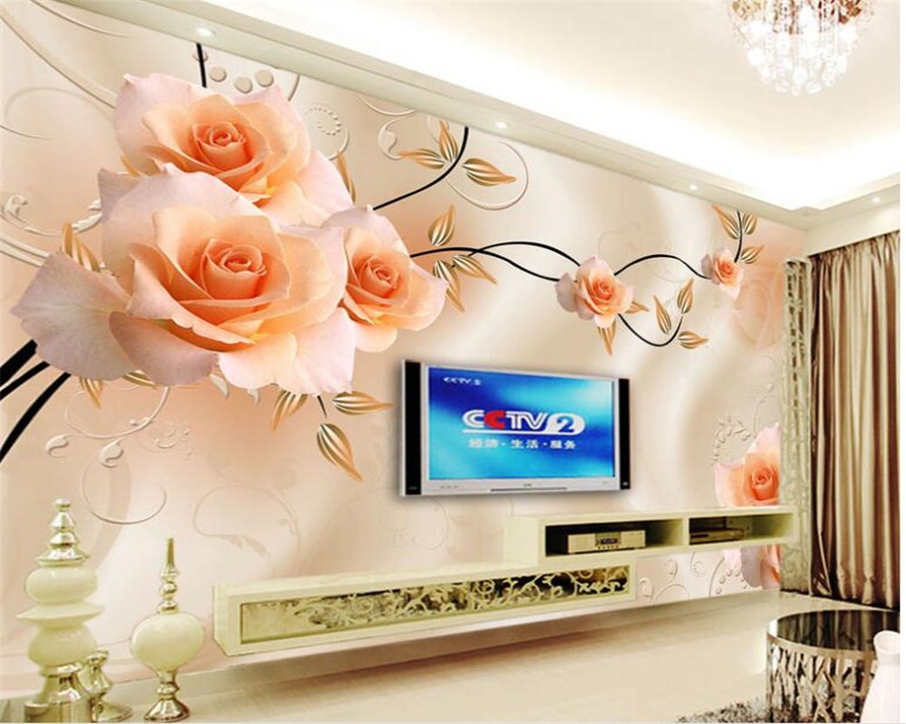 Avikalp Exclusive AWZ0185 3d Mural Wallpaper Tv Backdrop 3d Walls Dream Rose HD 3D Wallpaper