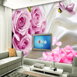 Avikalp Exclusive AWZ0187 3d Mural Beautiful Pink Rose Petal Background HD 3D Wallpaper