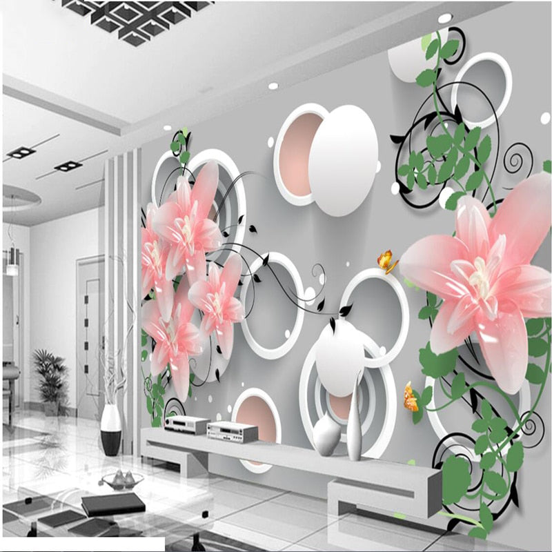 Avikalp Exclusive AWZ0200 3d Wallpaper Large Mural Wall 3d Jade Carving Flowers Trendy Jade Background HD 3D Wallpaper