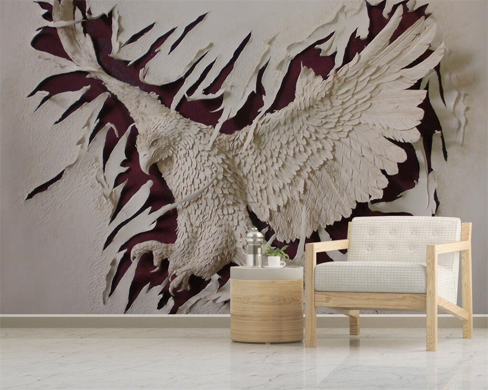 Avikalp Exclusive AWZ0260 3D wallpaper 3D Domineering eagle wings TV background walls 3d living room bedroom mural HD 3D Wallpaper