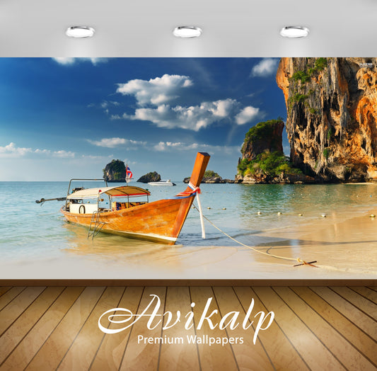 Avikalp Exclusive Boat AWI1094 HD Wallpapers for Living room, Hall, Kids Room, Kitchen, TV Backgroun