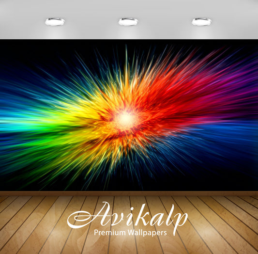 Avikalp Exclusive Colourful Illusion AWI1111 HD Wallpapers for Living room, Hall, Kids Room, Kitchen