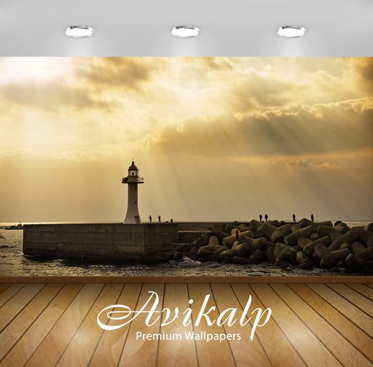 Avikalp Exclusive Light House AWI1150 HD Wallpapers for Living room, Hall, Kids Room, Kitchen, TV Ba