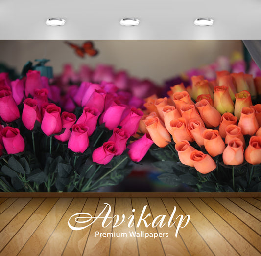 Avikalp Exclusive Premium flowers HD Wallpapers for Living room, Hall, Kids Room, Kitchen, TV Backgr