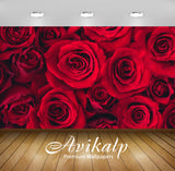 Avikalp Exclusive Red Roses AWI1181 HD Wallpapers for Living room, Hall, Kids Room, Kitchen, TV Back