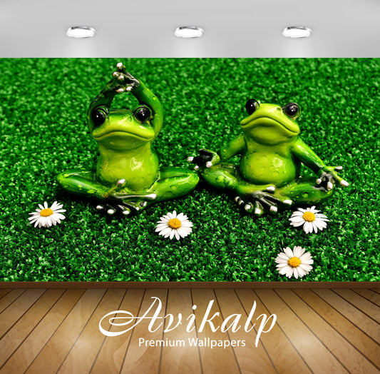 Avikalp Exclusive Premium frogs HD Wallpapers for Living room, Hall, Kids Room, Kitchen, TV Backgrou