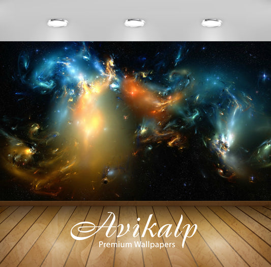 Avikalp Exclusive Awi1486 Space Full HD Wallpapers for Living room, Hall, Kids Room, Kitchen, TV Bac