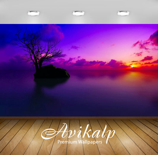 Avikalp Exclusive Awi1598 Beautiful Sunrise Full HD Wallpapers for Living room, Hall, Kids Room, Kit