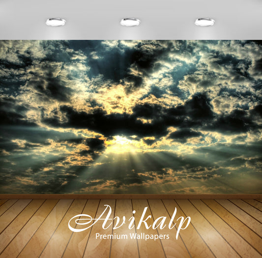 Avikalp Exclusive Awi1616 Amazing Clouds Full HD Wallpapers for Living room, Hall, Kids Room, Kitche