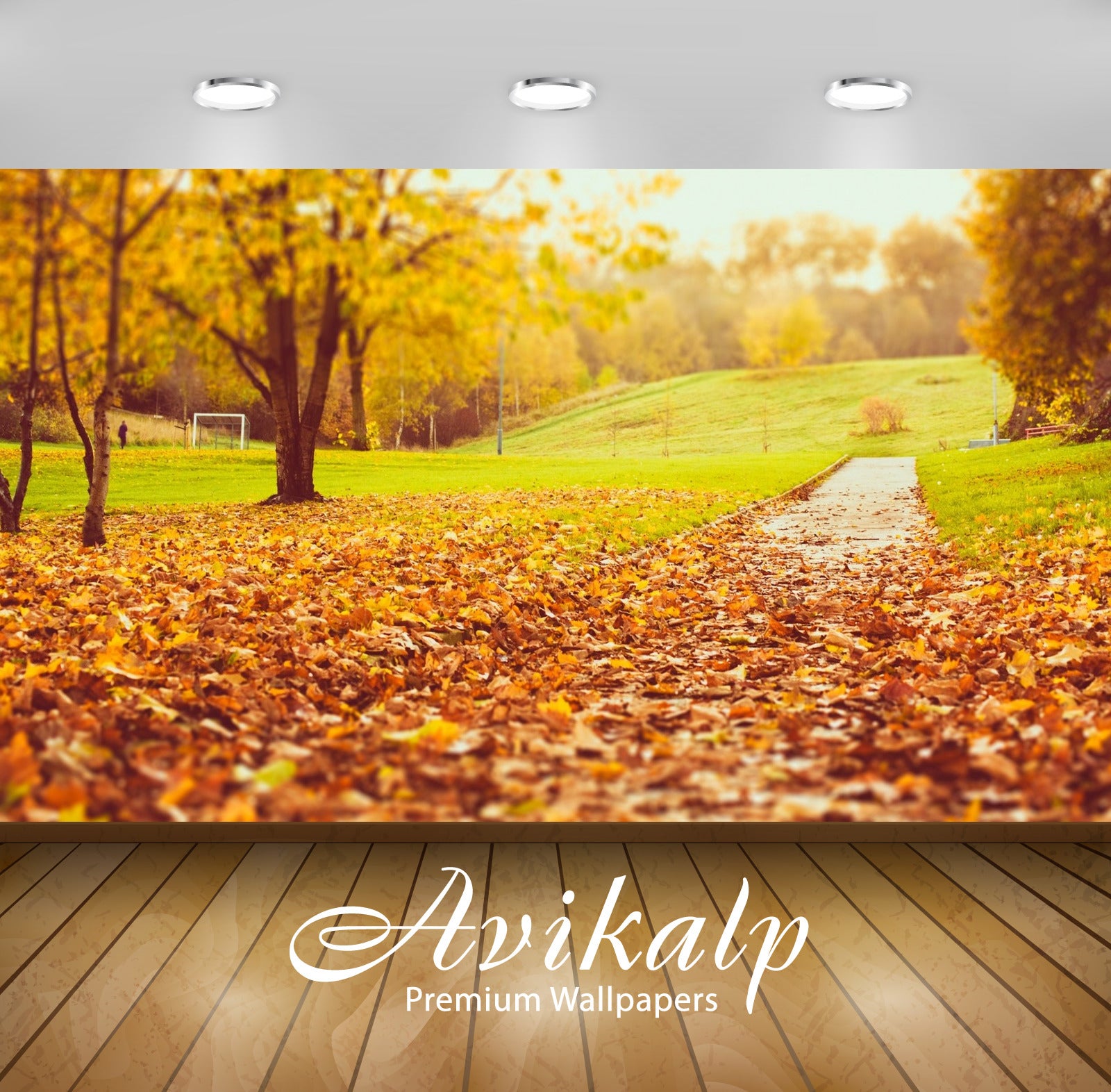 Avikalp Exclusive Awi1634 Beautiful Autumn Scenery Full HD Wallpapers for Living room, Hall, Kids Ro