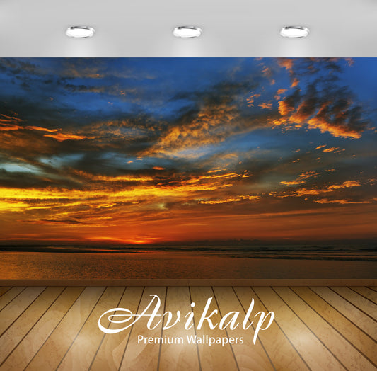 Avikalp Exclusive Awi1750 Beautiful Sunset Full HD Wallpapers for Living room, Hall, Kids Room, Kitc