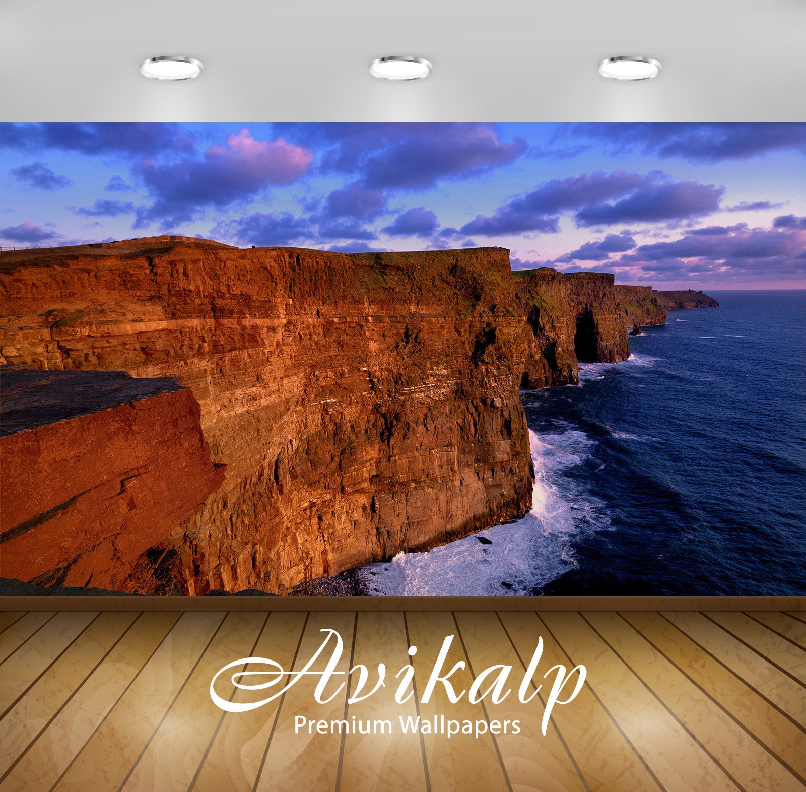 Avikalp Exclusive Awi1841 Cliffs Of Moher Ireland Full HD Wallpapers for Living room, Hall, Kids Roo