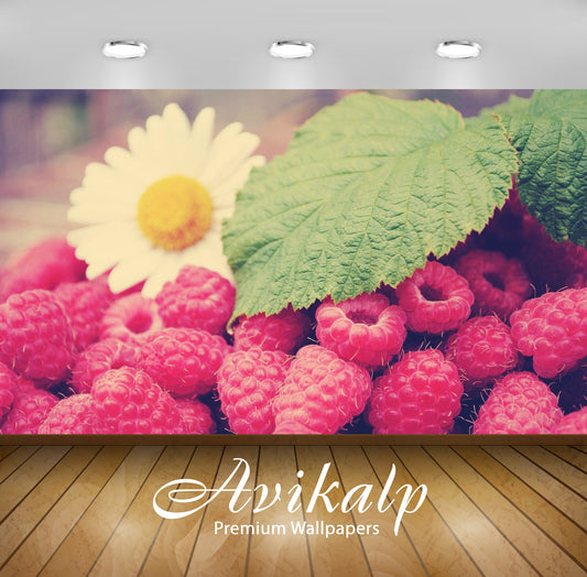 Avikalp Exclusive Awi1944 Raspberry Full HD Wallpapers for Living room, Hall, Kids Room, Kitchen, TV