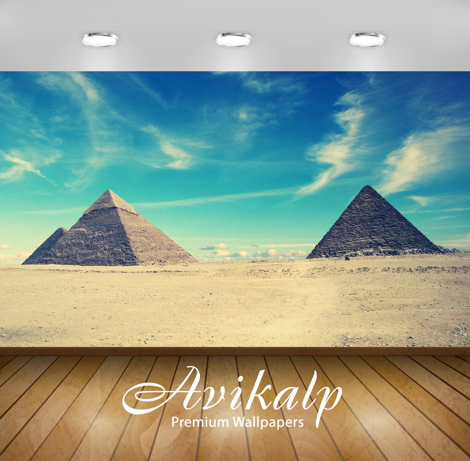 Avikalp Exclusive Awi2004 Pyramids Full HD Wallpapers for Living room, Hall, Kids Room, Kitchen, TV