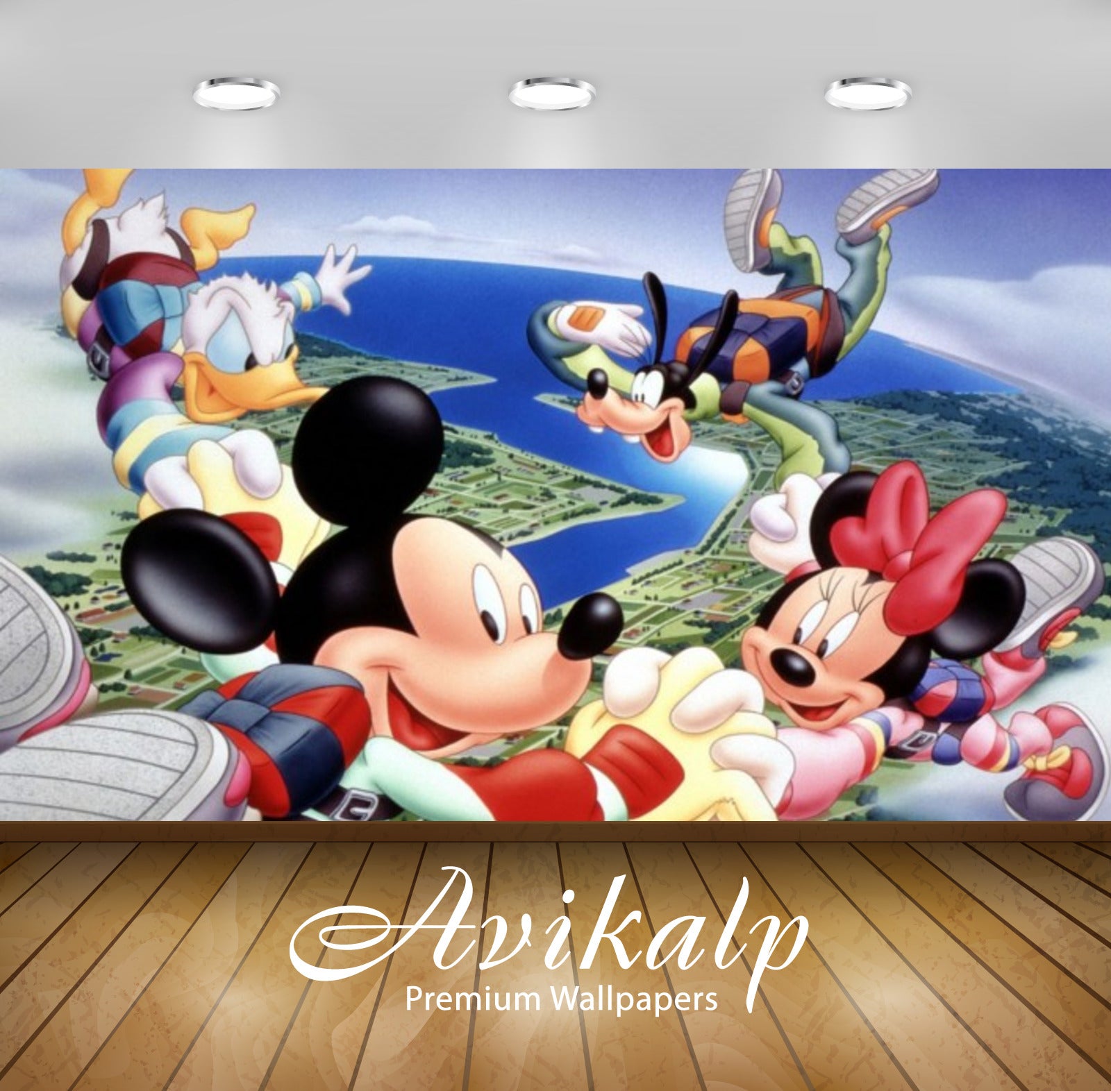 Avikalp Exclusive Awi2097 Mickey Mouse And Friends Jumping Out Of A Plane With Improvements  Full HD