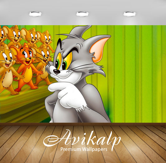 Avikalp Exclusive Awi2258 Tom And Jerry Classic Collection Full HD Wallpapers for Living room, Hall,