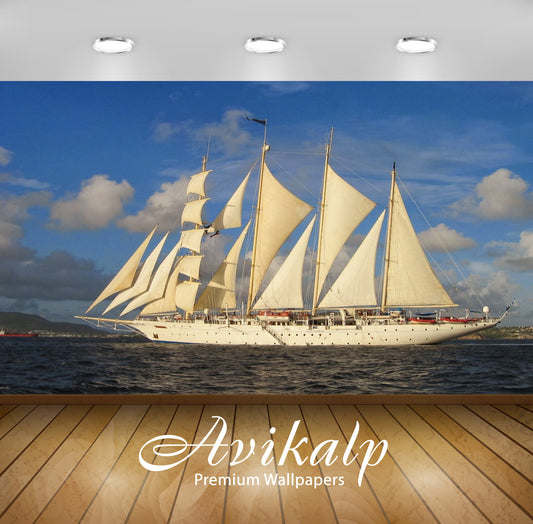 Avikalp Exclusive Awi2422 Beautiful Boat Star Clippers Full HD Wallpapers for Living room, Hall, Kid