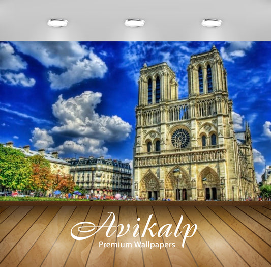 Avikalp Exclusive Awi2487 Catedral De Notre Dame Paris France Full HD Wallpapers for Living room, Ha