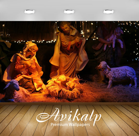 Avikalp Exclusive Awi2498 Christmas Eve The Birth Of Jesus Christ Full HD Wallpapers for Living room