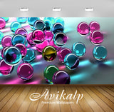 Avikalp Exclusive Awi2512 Colorful Balls Of Glass Full HD Wallpapers for Living room, Hall, Kids Roo