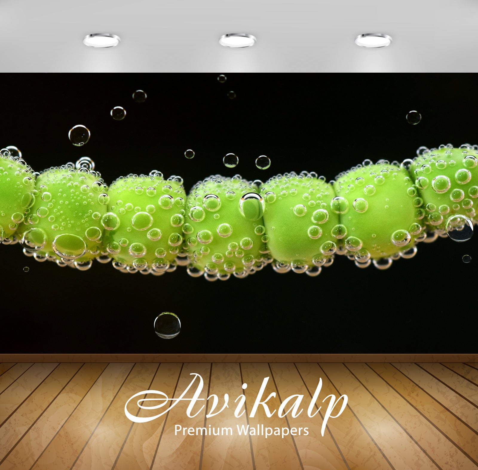 Avikalp Exclusive Premium peas HD Wallpapers for Living room, Hall, Kids Room, Kitchen, TV Backgroun