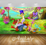 Avikalp Exclusive Awi2699 Happy Easter Winnie The Pooh Full HD Wallpapers for Living room, Hall, Kid