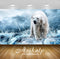 Avikalp Exclusive Awi2728 Hunter Ice White Polar Bear In Drops Of Water Animal Full HD Wallpapers fo