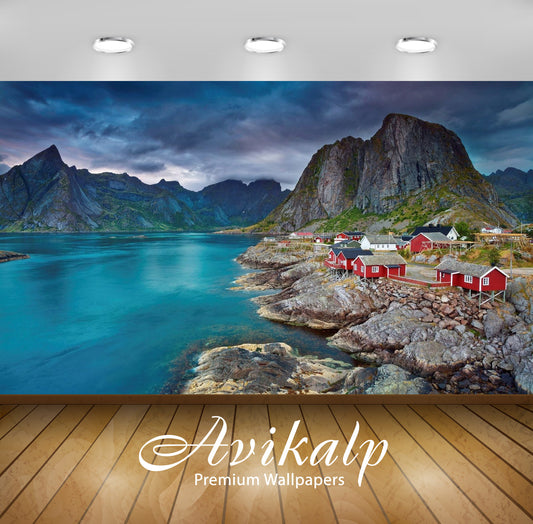 Avikalp Exclusive Awi2801 Lofoten Norway Summertime Landscape Full HD Wallpapers for Living room, Ha