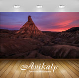 Avikalp Exclusive Awi2838 Mountain Rocky Peak Pyramid Desert Country Red Clouds Of Sunset Full HD Wa