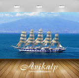 Avikalp Exclusive Awi3034 Star Clipper In Front Of The Vesuvius Full HD Wallpapers for Living room,