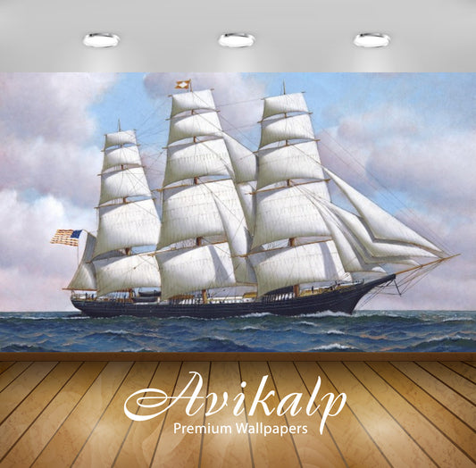 Avikalp Exclusive Awi3038 Star Clipper Full HD Wallpapers for Living room, Hall, Kids Room, Kitchen,