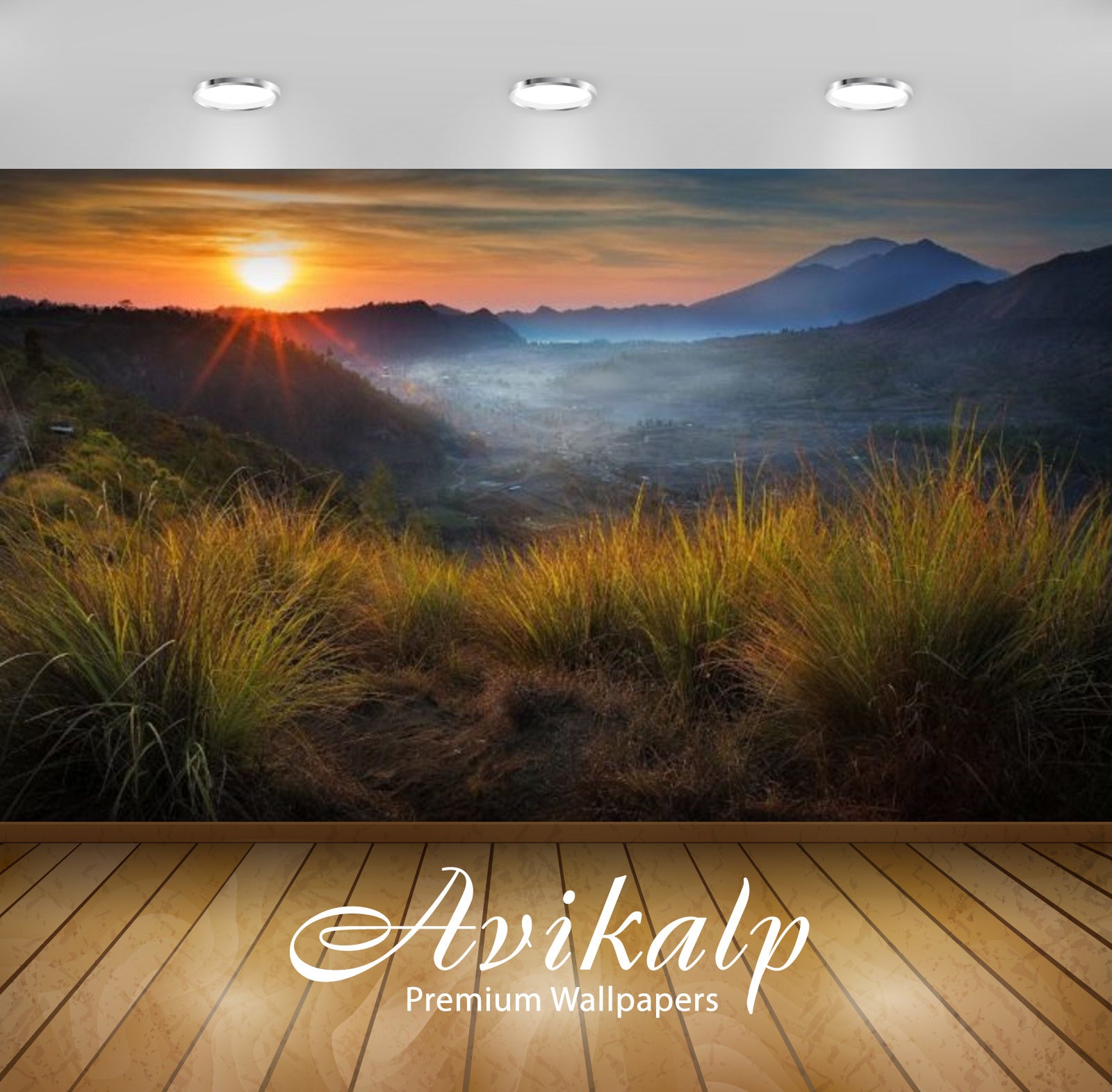 Avikalp Exclusive Awi3072 Sunset Blackout Bali Pingan Indonesia Full HD Wallpapers for Living room,