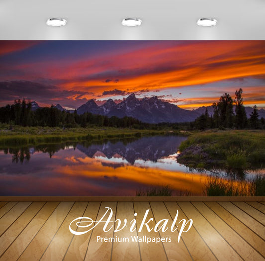 Avikalp Exclusive Awi3081 Sunset Grand Teton National Park Wyoming Usa Full HD Wallpapers for Living