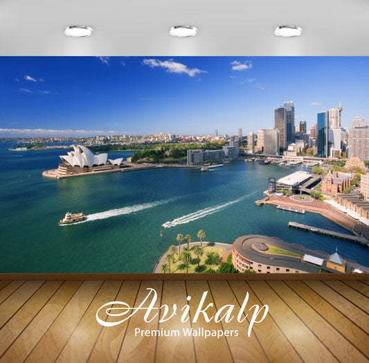 Avikalp Exclusive Awi3120 Sydney Opera House Full HD Wallpapers for Living room, Hall, Kids Room, Ki