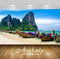 Avikalp Exclusive Awi3161 Tropical Landscape Krabi Beach Thailand Ocean Turquoise Water Boats Coast