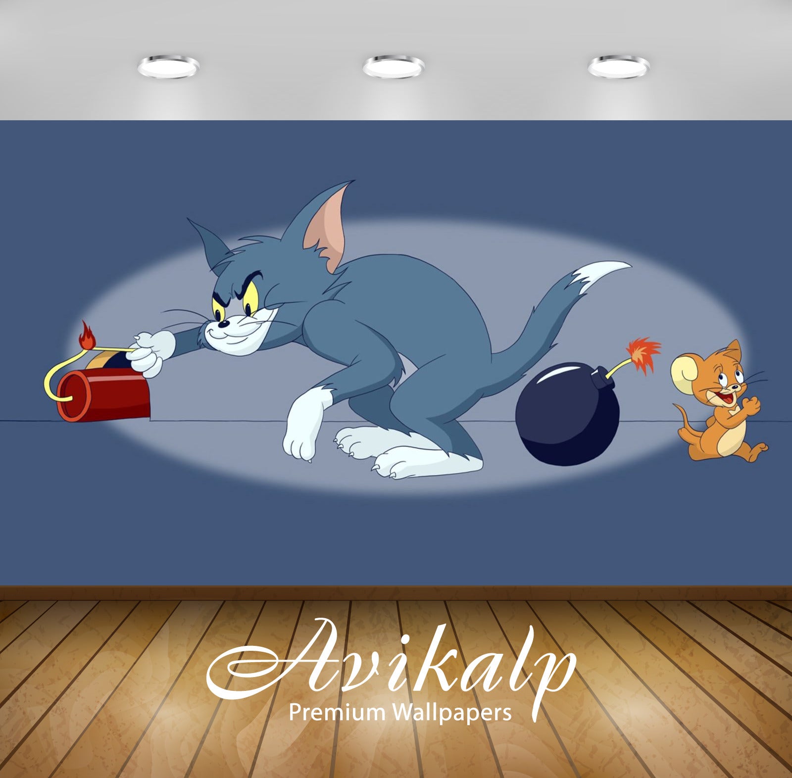 Avikalp Exclusive Awi3226 Wisdom Among Tom And Jerry Full HD Wallpapers for Living room, Hall, Kids