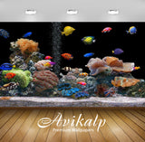 Avikalp Exclusive Awi3253 Aquarium Fish Full HD Wallpapers for Living room, Hall, Kids Room, Kitchen