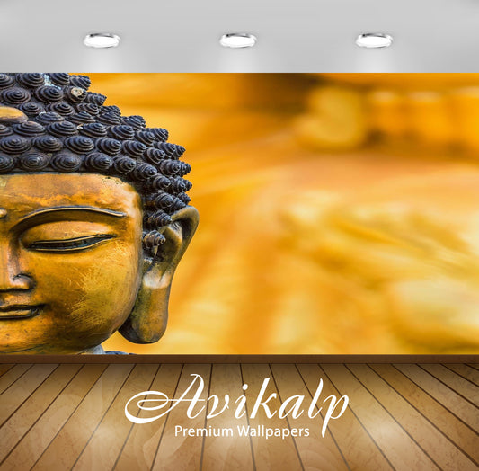 Avikalp Exclusive Awi3262 Lord Budhha Full HD Wallpapers for Living room, Hall, Kids Room, Kitchen,