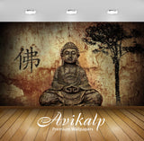 Avikalp Exclusive Awi3266 Meditating Lord Budhha Full HD Wallpapers for Living room, Hall, Kids Room