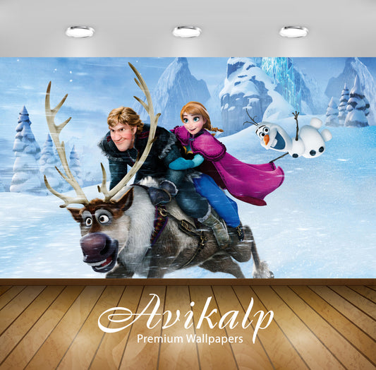 Avikalp Exclusive Awi3458 Frozen 25458 1920x1 Full HD Wallpapers for Living room, Hall, Kids Room, K