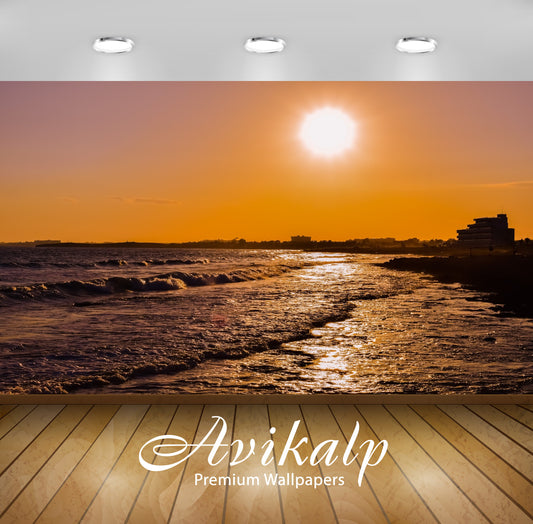 Avikalp Exclusive Premium sunset HD Wallpapers for Living room, Hall, Kids Room, Kitchen, TV Backgro