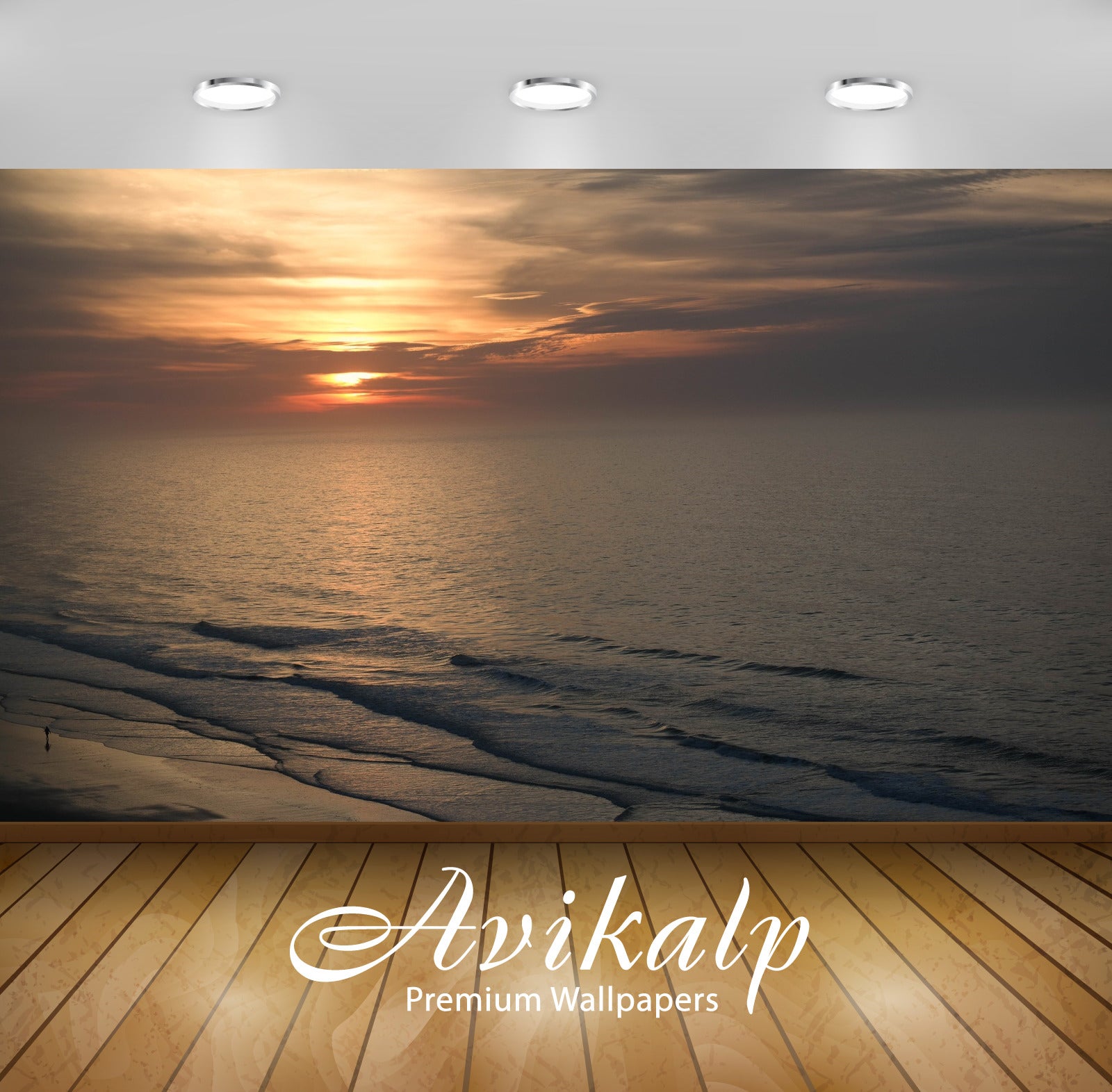 Avikalp Exclusive Premium sunset HD Wallpapers for Living room, Hall, Kids Room, Kitchen, TV Backgro