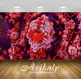 Avikalp Exclusive Awi3525 Amazing Red Fractal Shapes Full HD Wallpapers for Living room, Hall, Kids