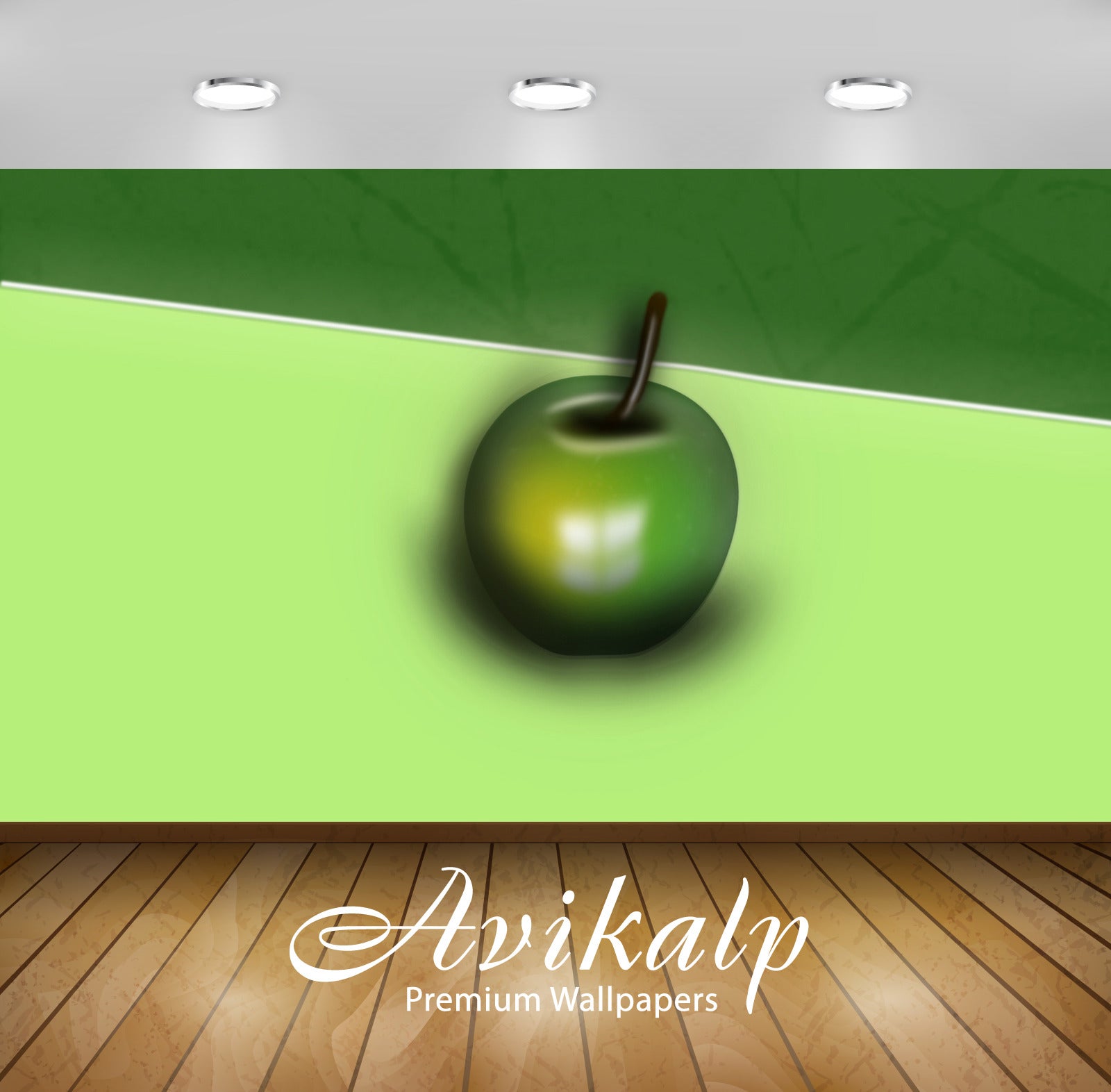 Avikalp Exclusive Awi3526 Apple Full HD Wallpapers for Living room, Hall, Kids Room, Kitchen, TV Bac