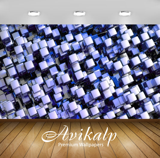 Avikalp Exclusive Awi3603 Cubes Full HD Wallpapers for Living room, Hall, Kids Room, Kitchen, TV Bac