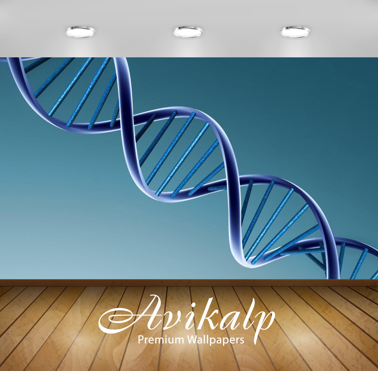 Avikalp Exclusive Awi3617 Dna Strand Full HD Wallpapers for Living room, Hall, Kids Room, Kitchen, T