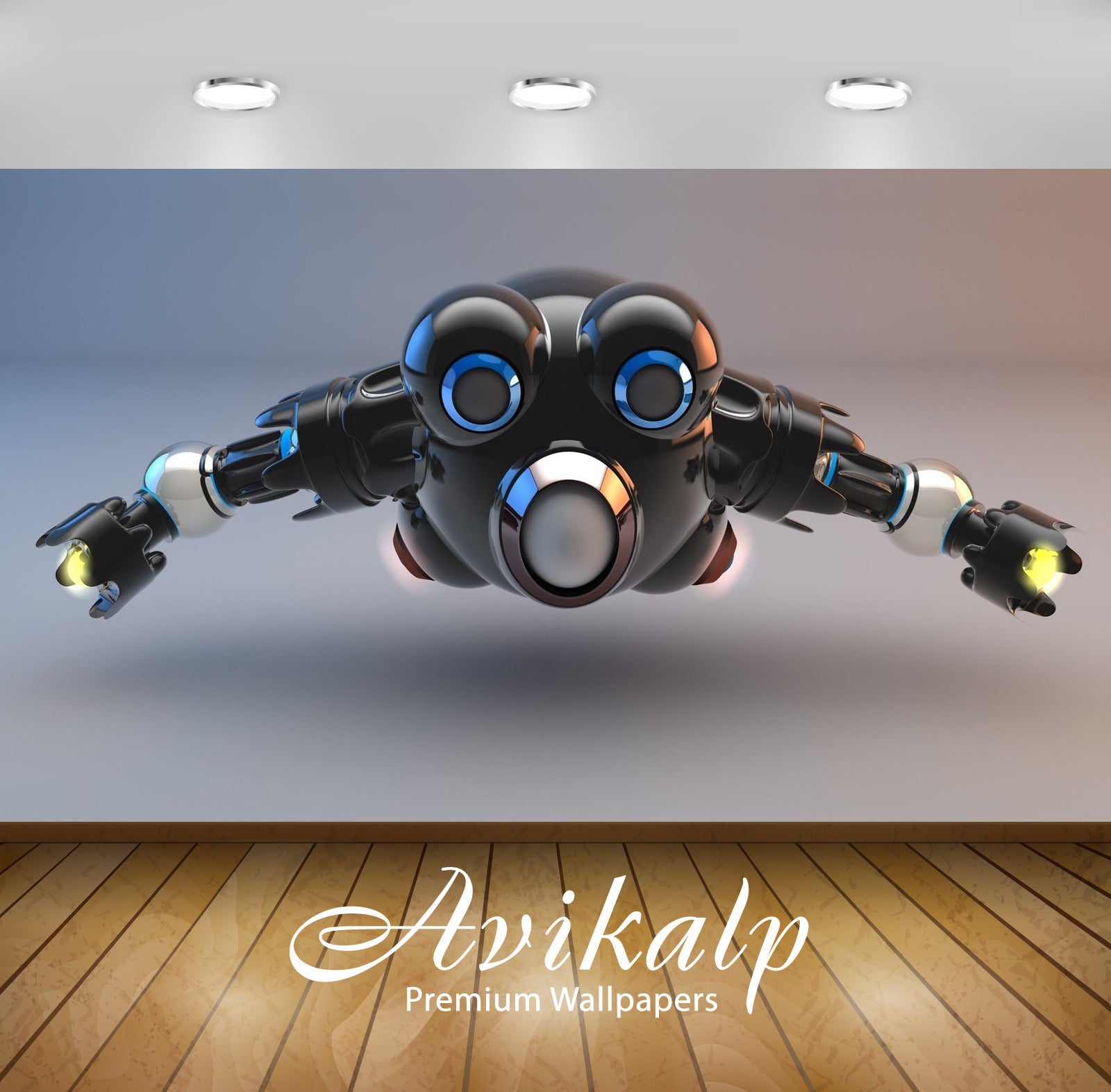 Avikalp Exclusive Awi3633 Flying Robot Full HD Wallpapers for Living room, Hall, Kids Room, Kitchen,